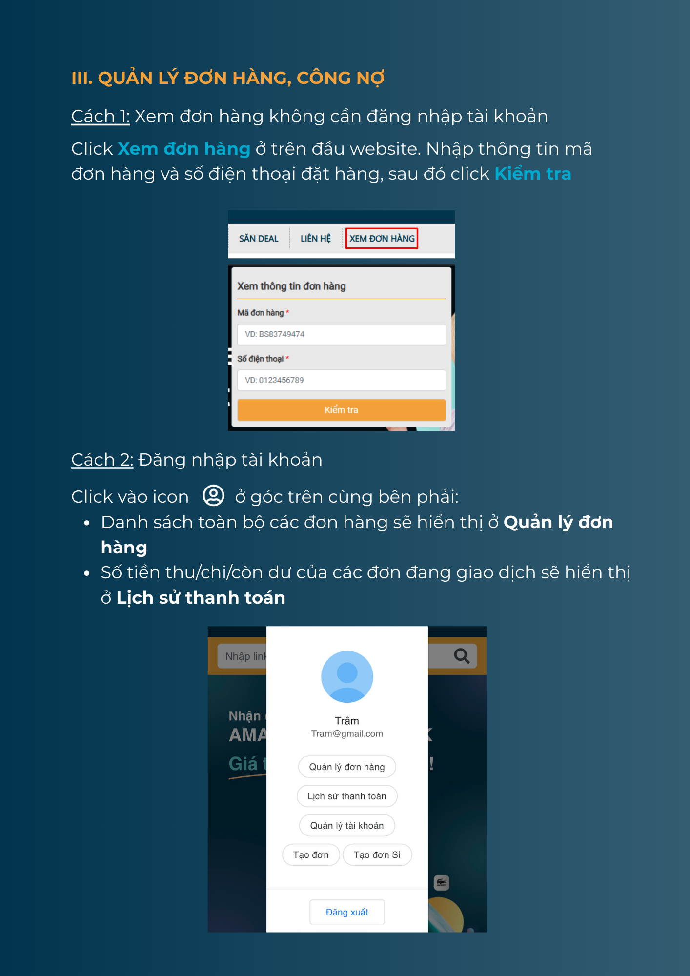 Hướng dẫn mua hàng